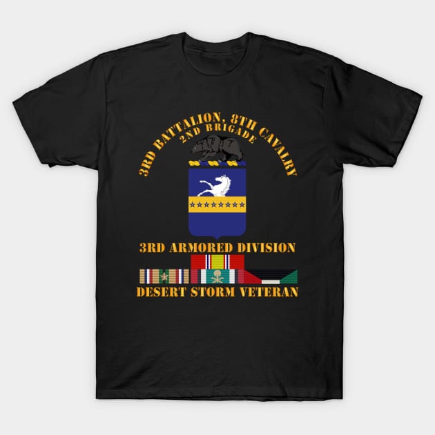 3rd Bn, 8th Cav - 3rd Armored Div - Desert Storm Veteran T-Shirt by twix123844